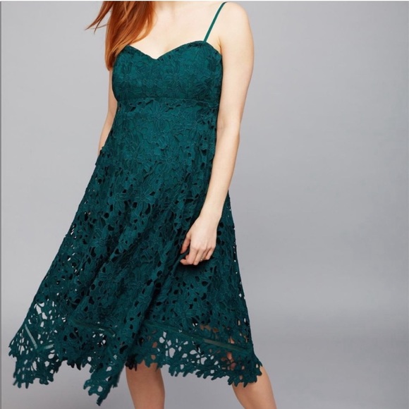 A Pea in the Pod strapless emerald green lace maternity dress, Women Size Small - Picture 3 of 6